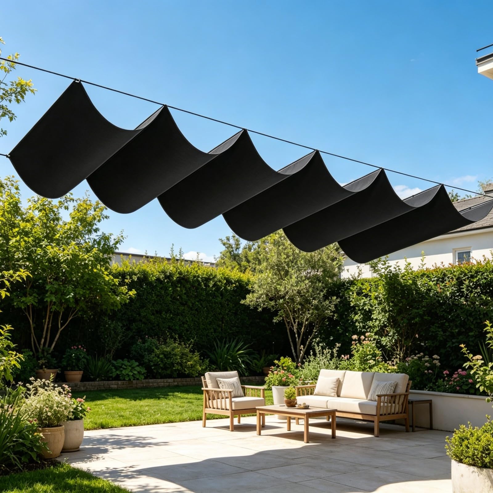 Voile d'ombrage rétractable pour le confort de votre jardin terrasse et balcon