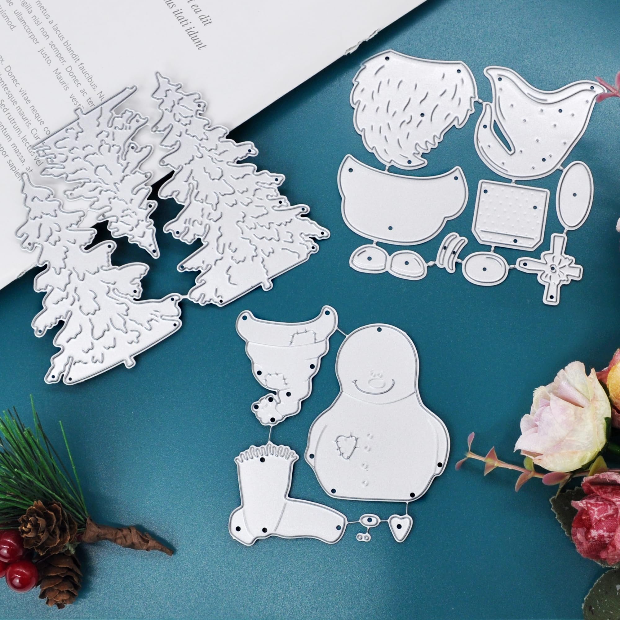 2 Pièces 2 Styles Noël En Acier Au Carbone Matrice De Découpe De Découpe Pochoirs En Gros Pour Création De Bijoux