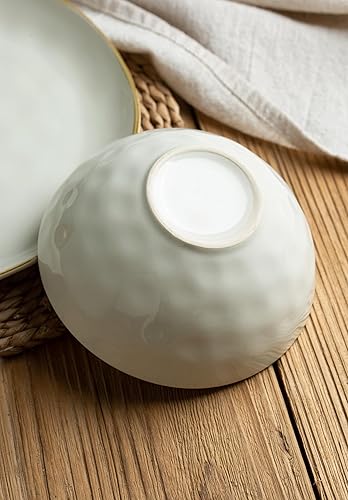 Miniatura 4 de famiware Juego de 6 cuencos de cereales Ocean Square de 6 pulgadas, cuencos de avena para arroz de 23 onzas, aptos para microondas y lavavajillas,