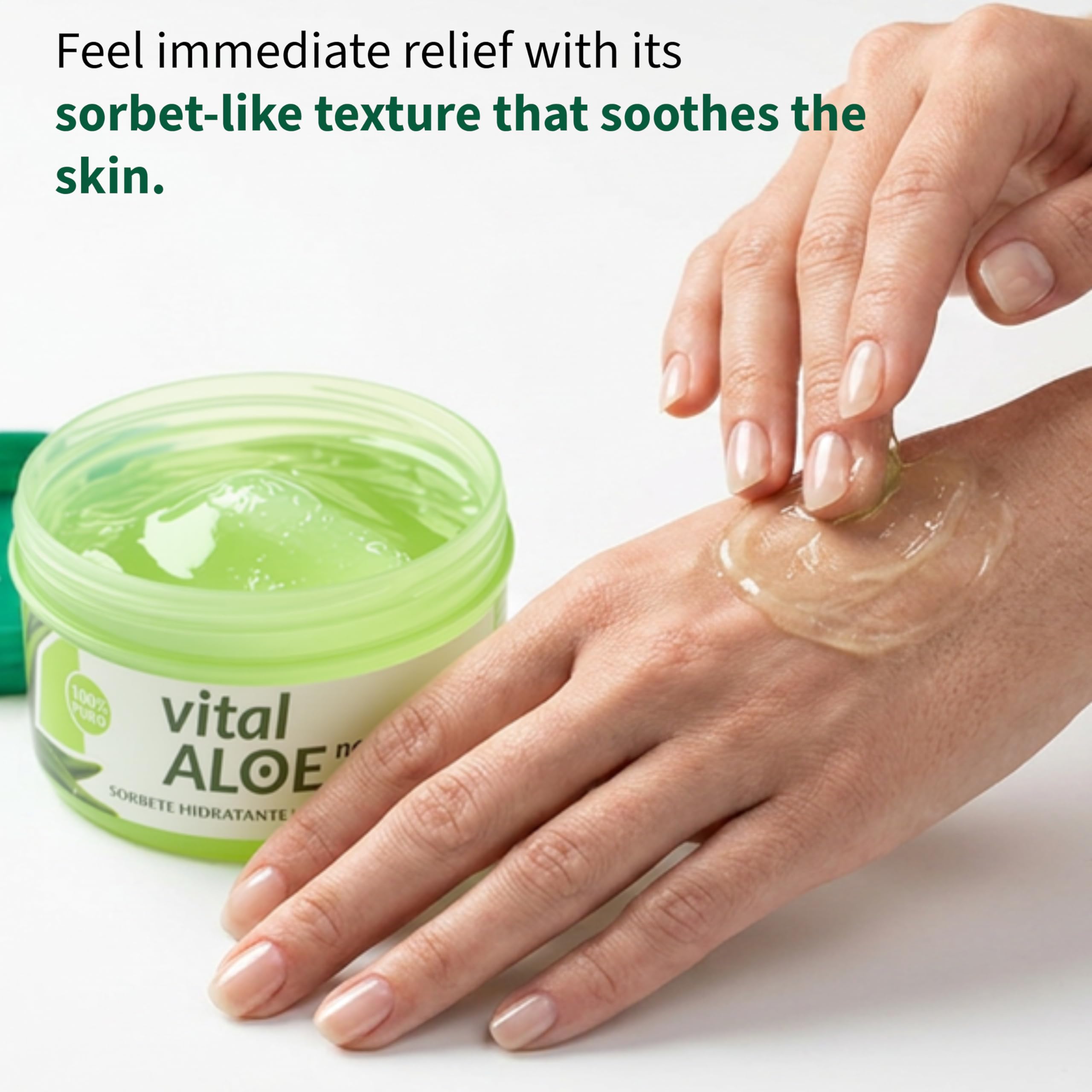 Sorbetto Idratante Aloe Vera 5x250 ml | Crema Gel Viso e Corpo con Aloe Vera Bio | Texture Leggera e Rinfrescante | Doposole e Post-Depilazione | Vegan, Senza Parabeni e Siliconi