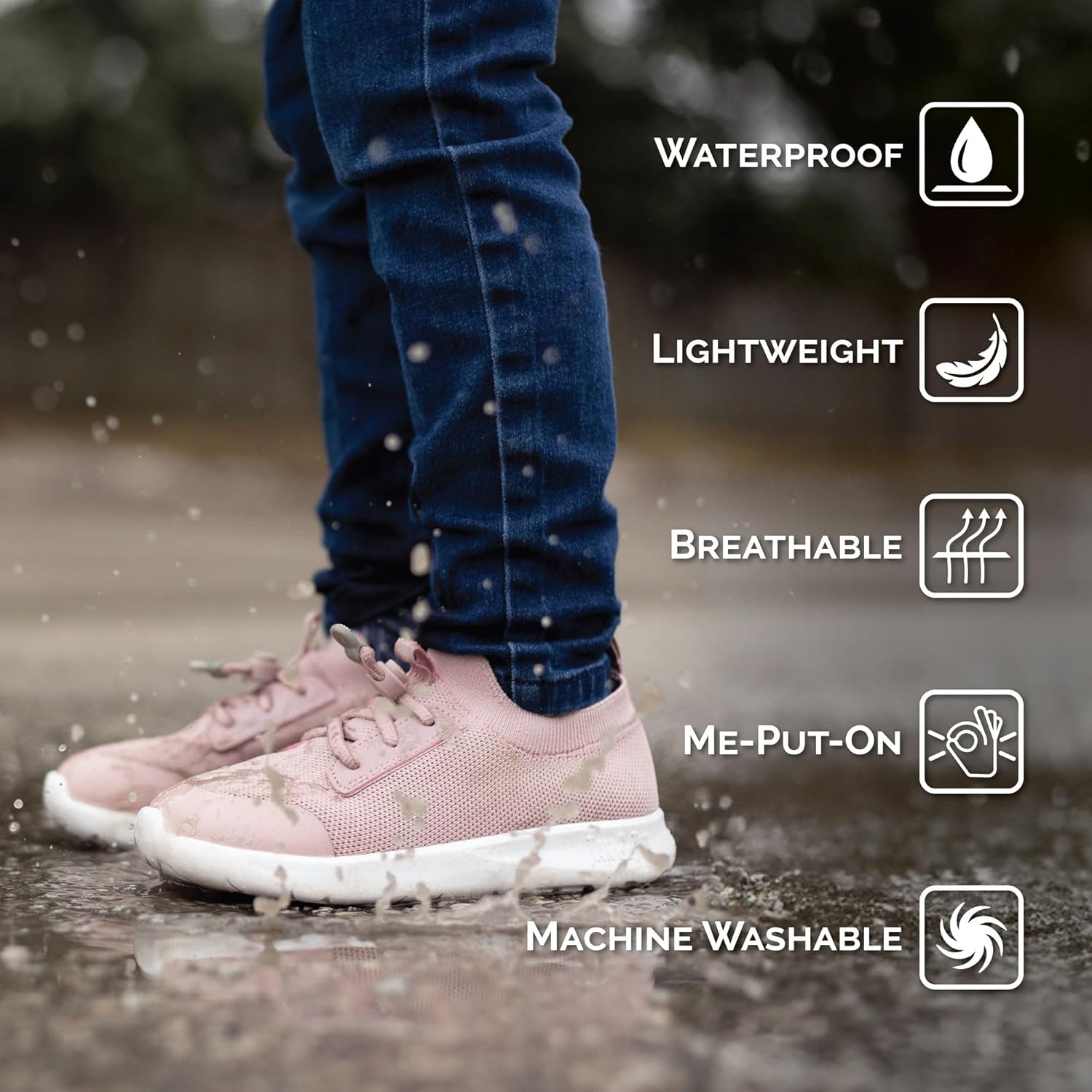 JAN & JUL Waterproof Shoes for Kids, Toddlers' Breathable Sneakers