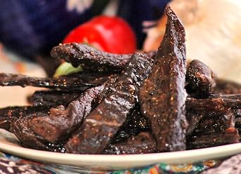 BEST Premium Natural Style Kippered Cut Thick Strips 1.75 OZ. Elk Jerky - No Preservatives - High Protein - Low Carbs - Buy Multiple Packs & Save! Elk Spicy, Spicy 1 Pack