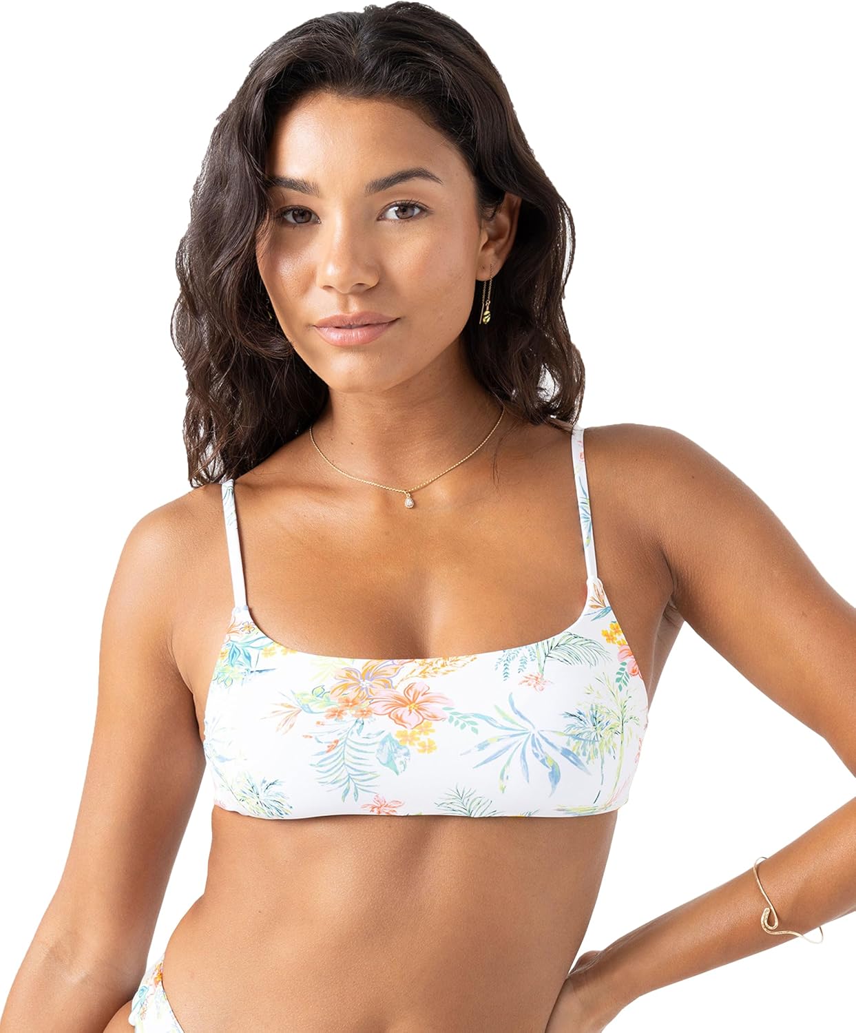 Roxy Women's Reversible Bikini Top –Swim Top, Quick-Dry, Removable Pads, UPF 50+, Pool, Beach, Surf