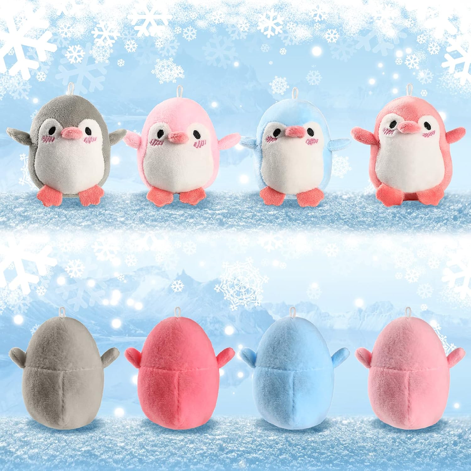 Kasyat 12 Pcs Mini Plush Penguin Stuffed Animals Penguin Keychains Bulk for Mother's Day, Cute Small Baby Toys Doll Keyholder Bag Pendant Birthday Party Favor for Boys Girls Gifts(Likable Style)