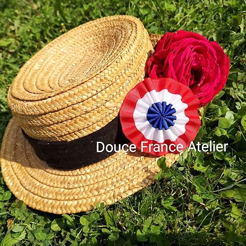 Miniatura 10 de Broche Cocarde française tricolore - Révolution française - Rosette républicaine - Made in France - Bleu Blanc Rouge (M)