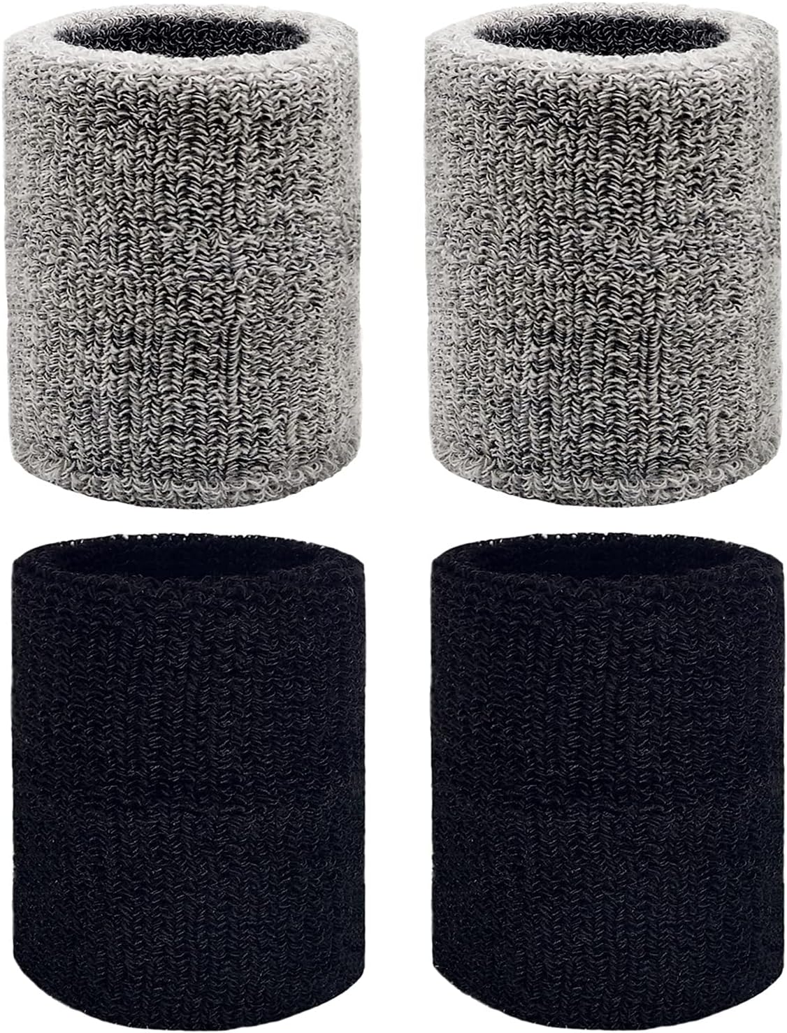 siskok 4 PCS Sports Fan Wristbands, Wrist Bands, Sports Sweatband for Men Women Elastic Wricking Sweet Sweat Band Wrist Protector for Fitness Tennis Basketball Exercise Protection Enhancer Belt : Sports & Outdoors