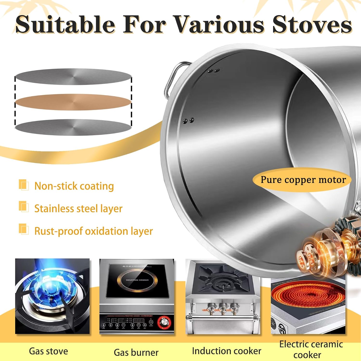 Electric Jam Mixer Machine - Commercial Grade Stainless Steel Automatic Stirrer with 4-Blade Scraper, One-Touch Operation for Soup, Sauce, Beverage, Jam, Porridge & Food Preparation Model 30