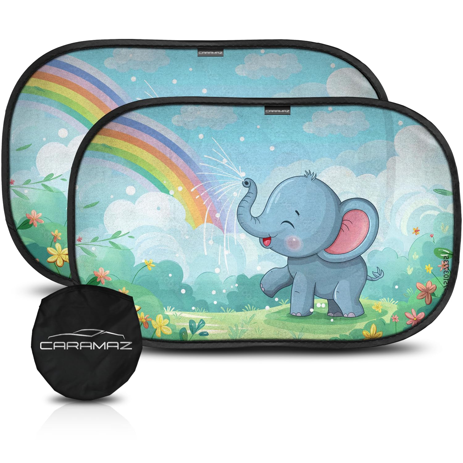 CARAMAZ Car Window Shade for Baby with Certified UV-Protection 2 Pack - 20"x12"