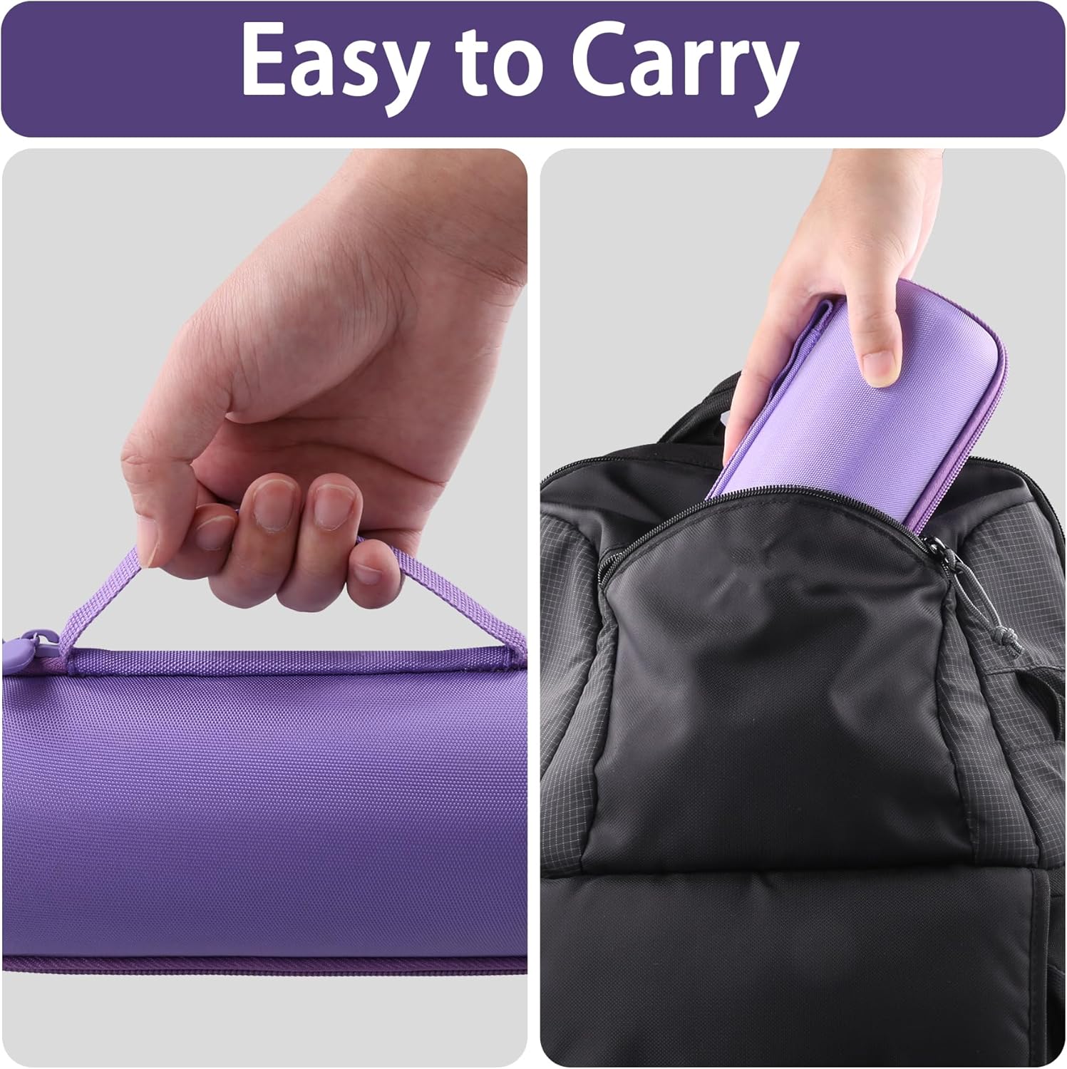 Hard Portable Case Compatible with JBL Grip Portable Waterproof Bluetooth Speaker(Purple Case) - Image 8