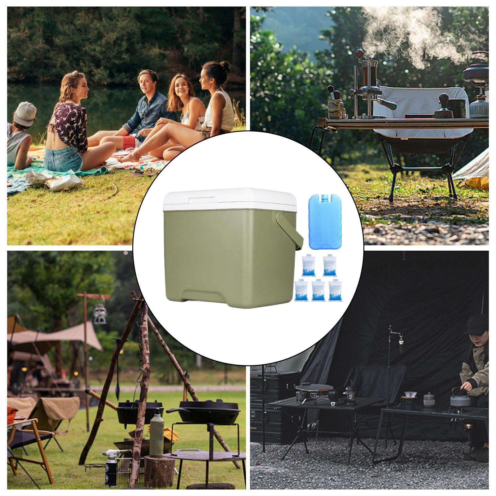 Kühlbox Für Camping 13,8 L Großes Fassungsvermögen Auslaufsicher Isoliert | Eisretention Hartschalen-Kühlbox Für Getränke Essen Camping Picknick Wandern Reisen Tailgating Roadtrips
