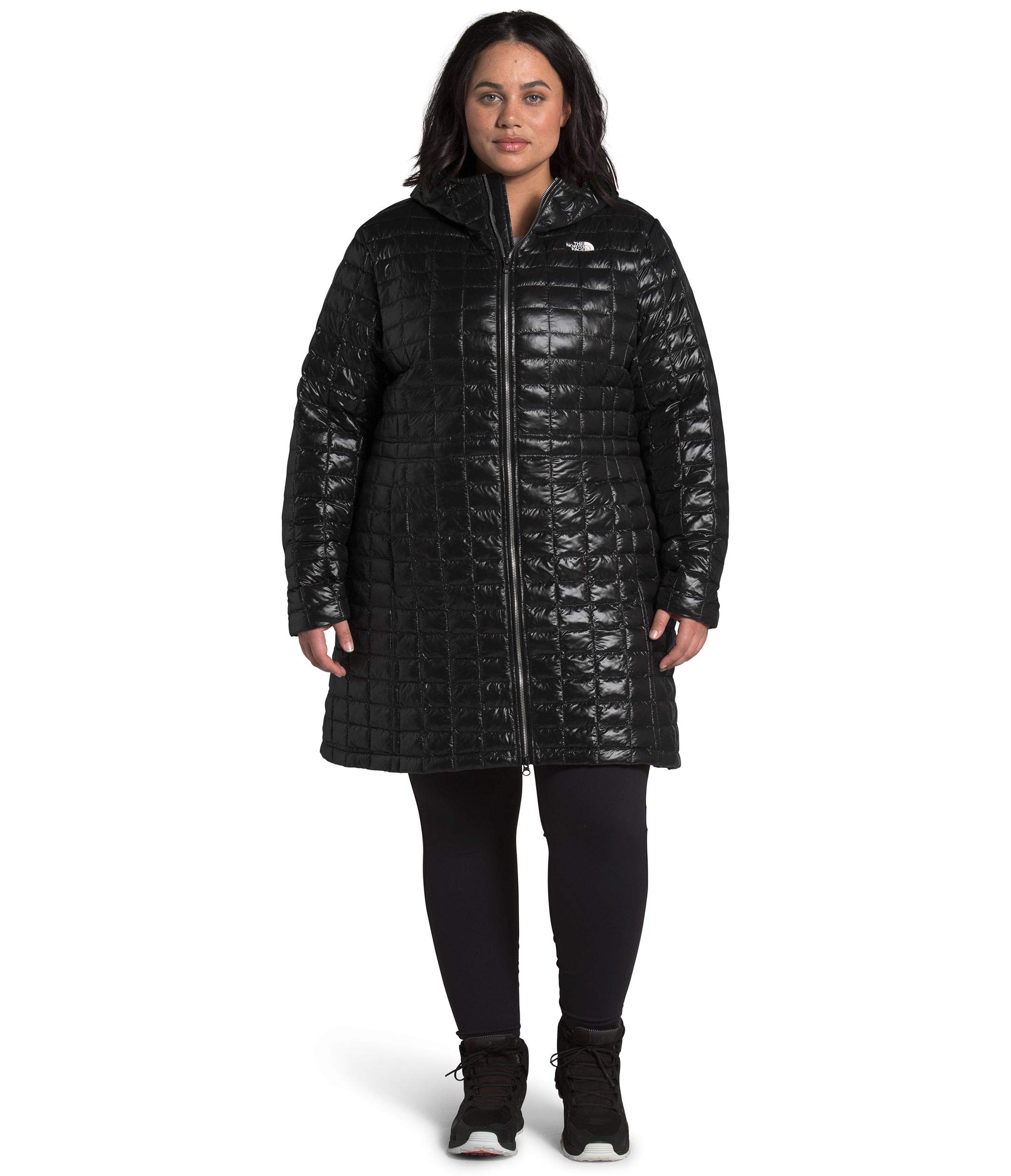 Plus ThermoBall Eco Parka - Women's TNF Black/TNF Red Distorted Plaid Print