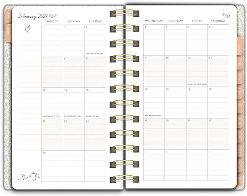 Vista 9 de Southworth Agenda académica (julio de 2021 a junio de 2022), 7 x 9.25 pulgadas, explosión floral brillante, papel de 28 libras/3.70 oz/m², alambre