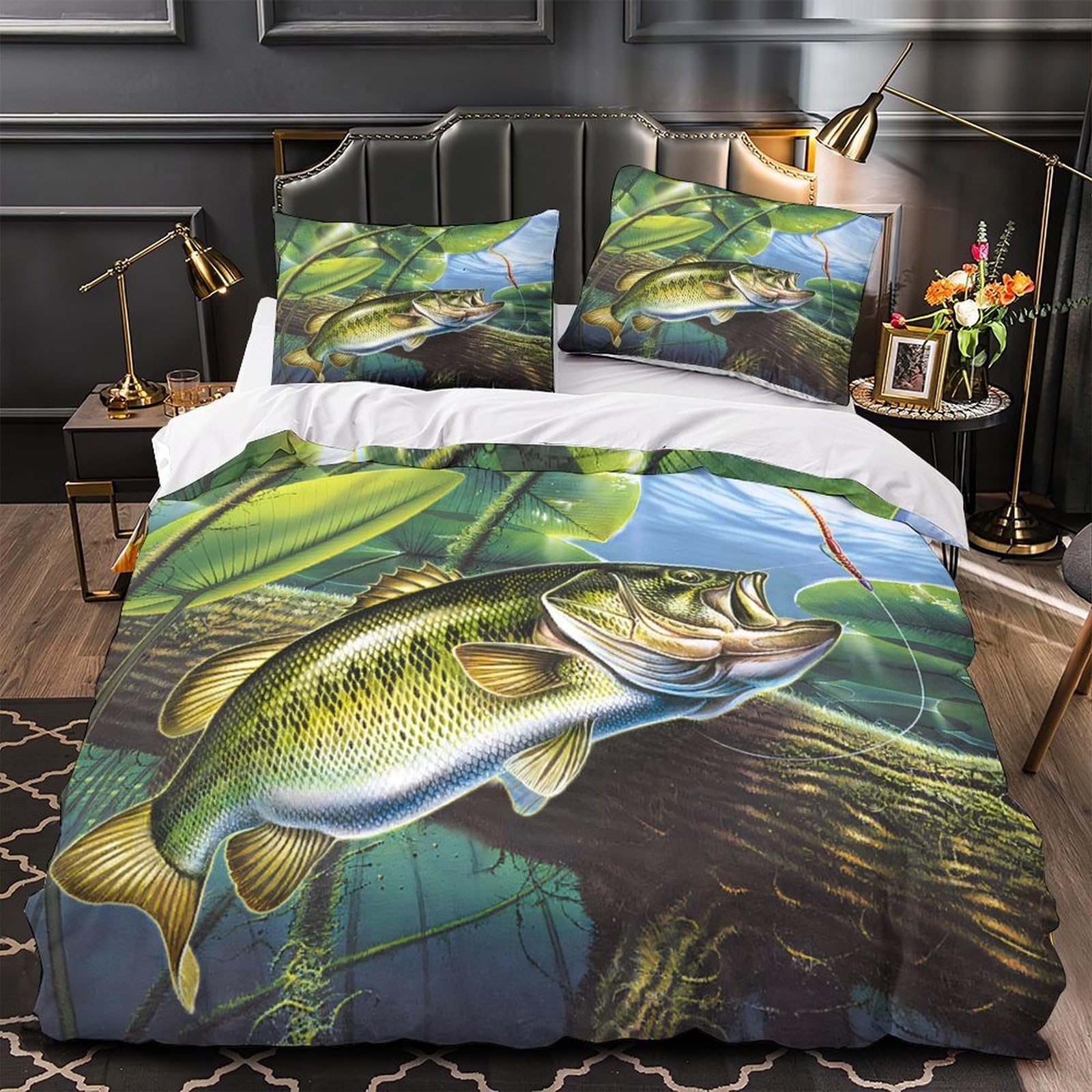 Parure de lit oiseau mythique hypoallergique contre les allergies de lit