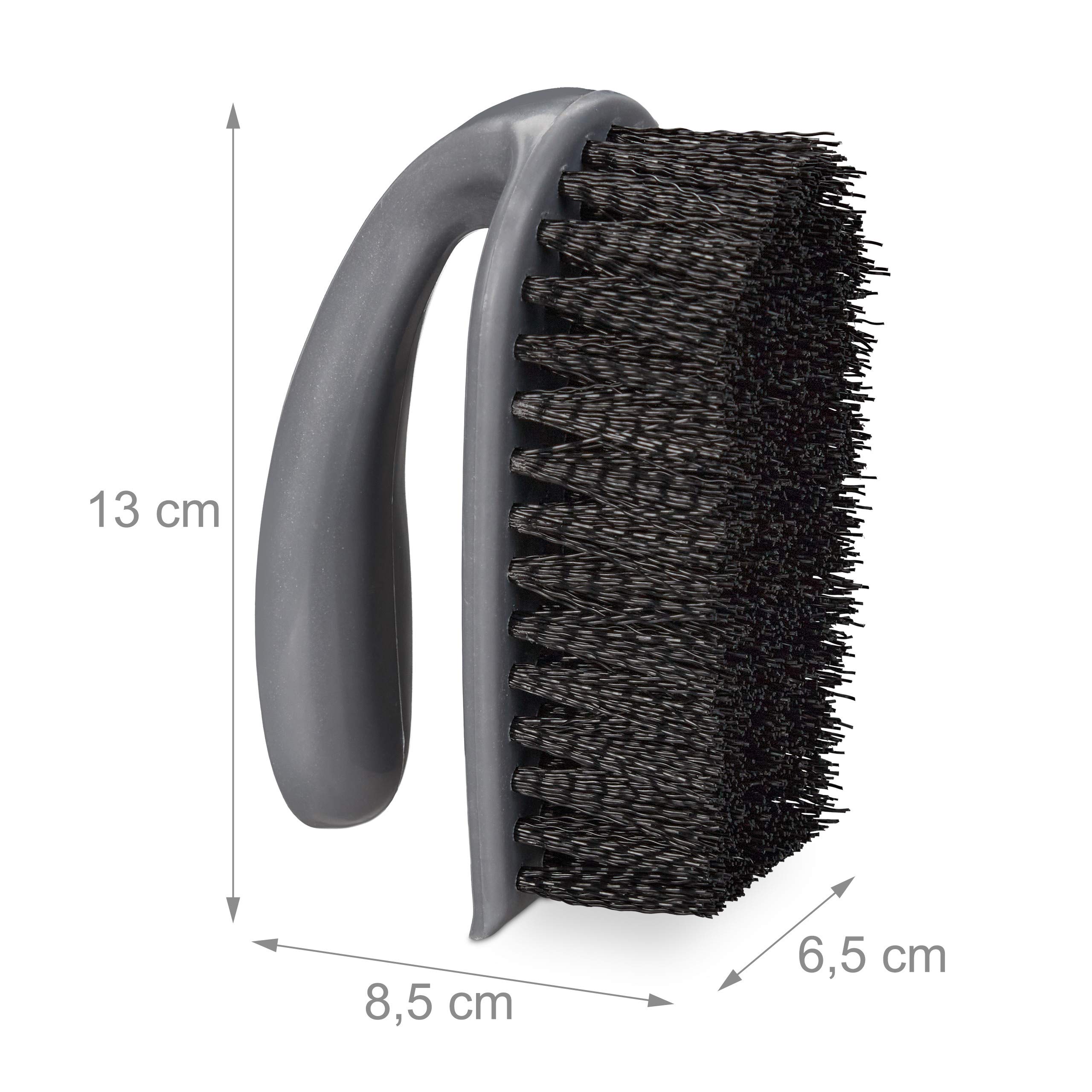 Set 48 Cepillos para Fregar, Cerdas Duras, Limpieza Baño, Cocina, Alfombra, Escobilla Zapatos, Plástico, Gris