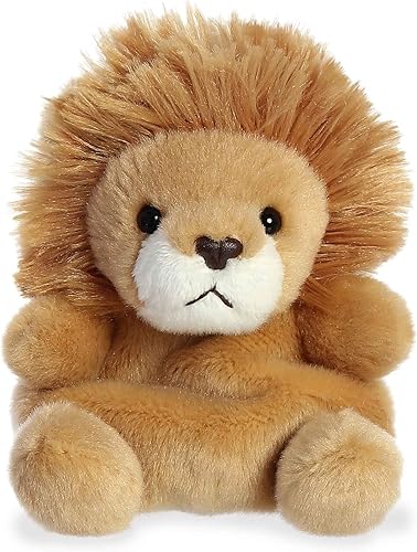 Aurora® Adorable Palm Pals™ Leno Lion™ Animal de peluche, diversión de bolsillo, juego sobre la marcha, marrón, 5 pulgadas