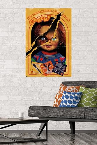 Miniatura 2 de Trends International Chucky Let's Be Friends - Póster de pared, 34 pulgadas de largo x 22.4 pulgadas, versión sin marco