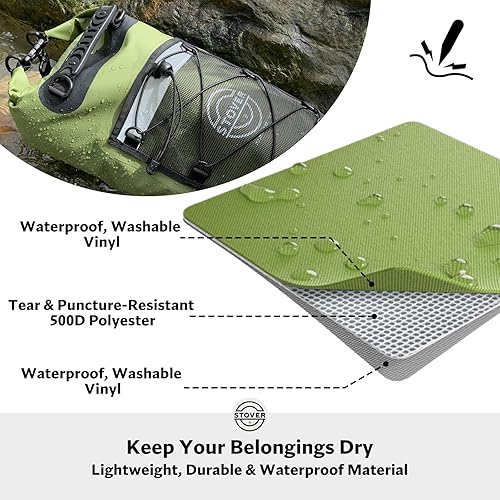 Miniatura 2 de Stover 51025304055L Bolsa seca impermeable con tapa enrollable - Mochila con funda para teléfono - Para kayak, senderismo, camping, paseo en barco -