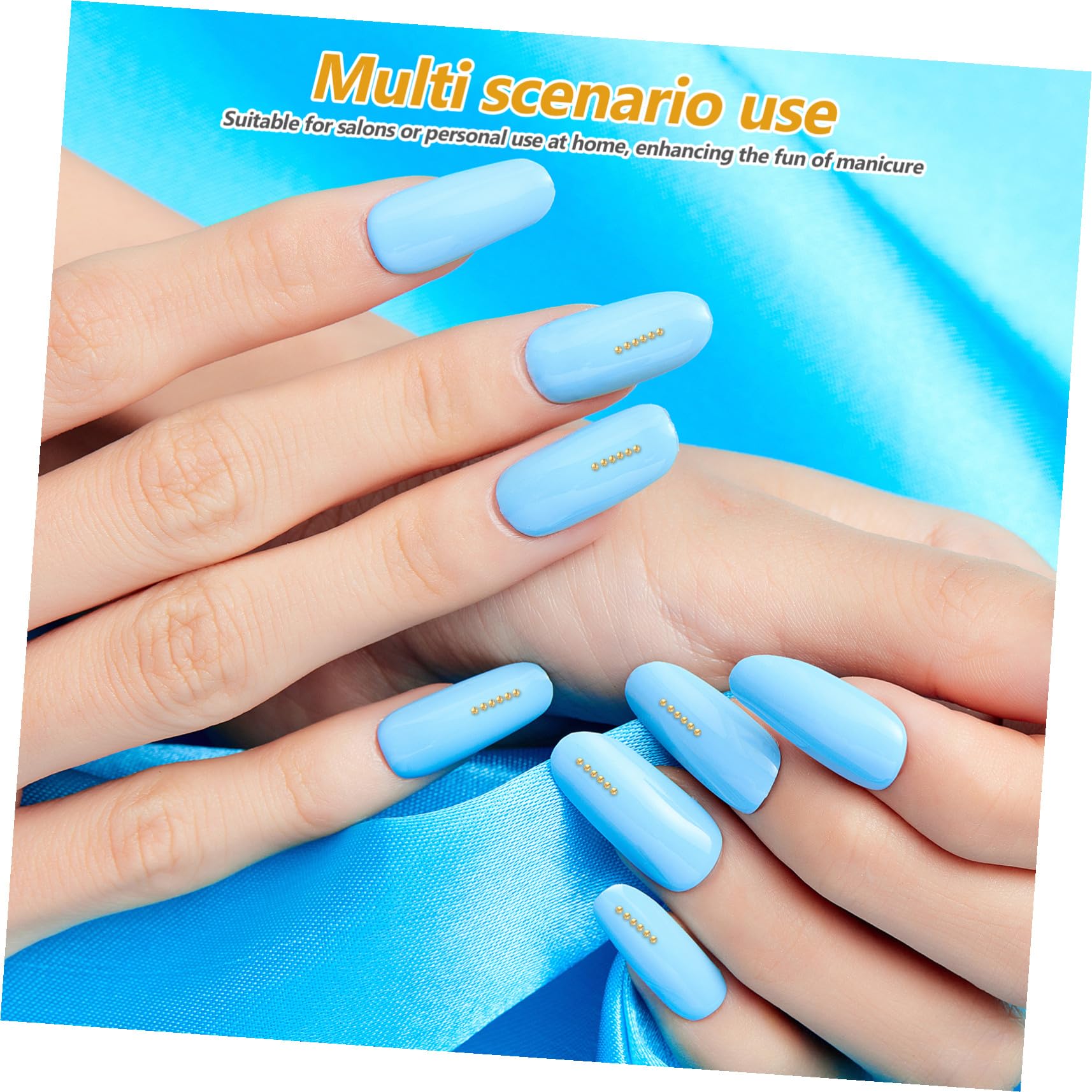 Metallo Unghie Mini Sfere Oro per Nail Art Accessori Decorativi DIY Manicure Donne