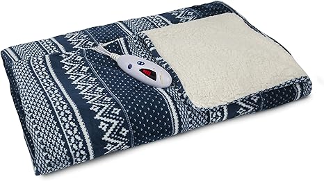 Review Biddeford Blankets Velour Sherpa Electric Heated Blanket with Digital Controller, Throw, Navy Nordic Review Biddeford Blankets Velour Sherpa Electric Heated Blanket with Digital Controller, Throw, Navy Nordic