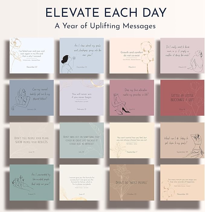 Self-Care Inspiration: Desk Calendar with Motivational Quotes