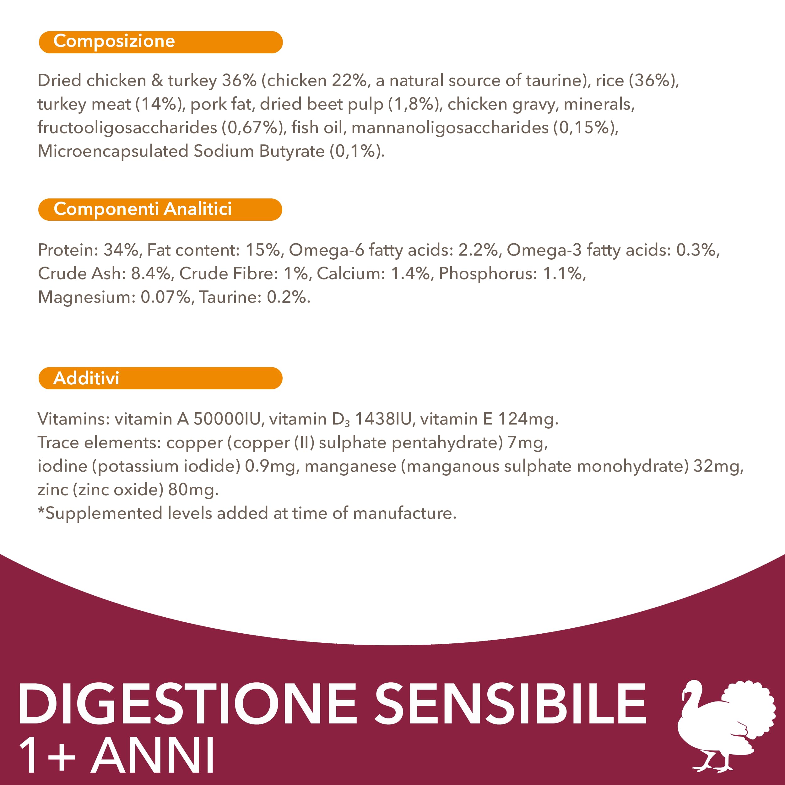 IAMS Sensitive Digestion cibo secco per gatti con tacchino - Cibo secco per gatti con stomaco sensibile da 1 anno, 3 kg