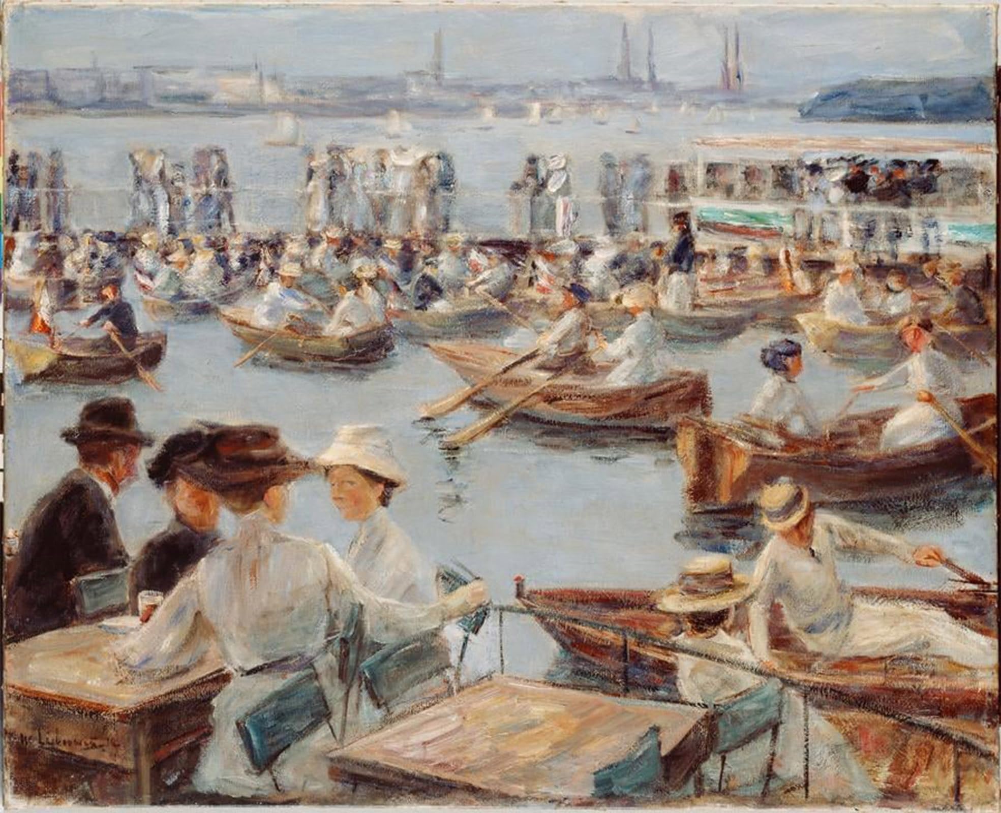 POSTERIIk Famous Animal Posters Vintage Picture At the Alster in Hamburg by Max Liebermann Modern Wall Decor for Home Decor 60x90cm
