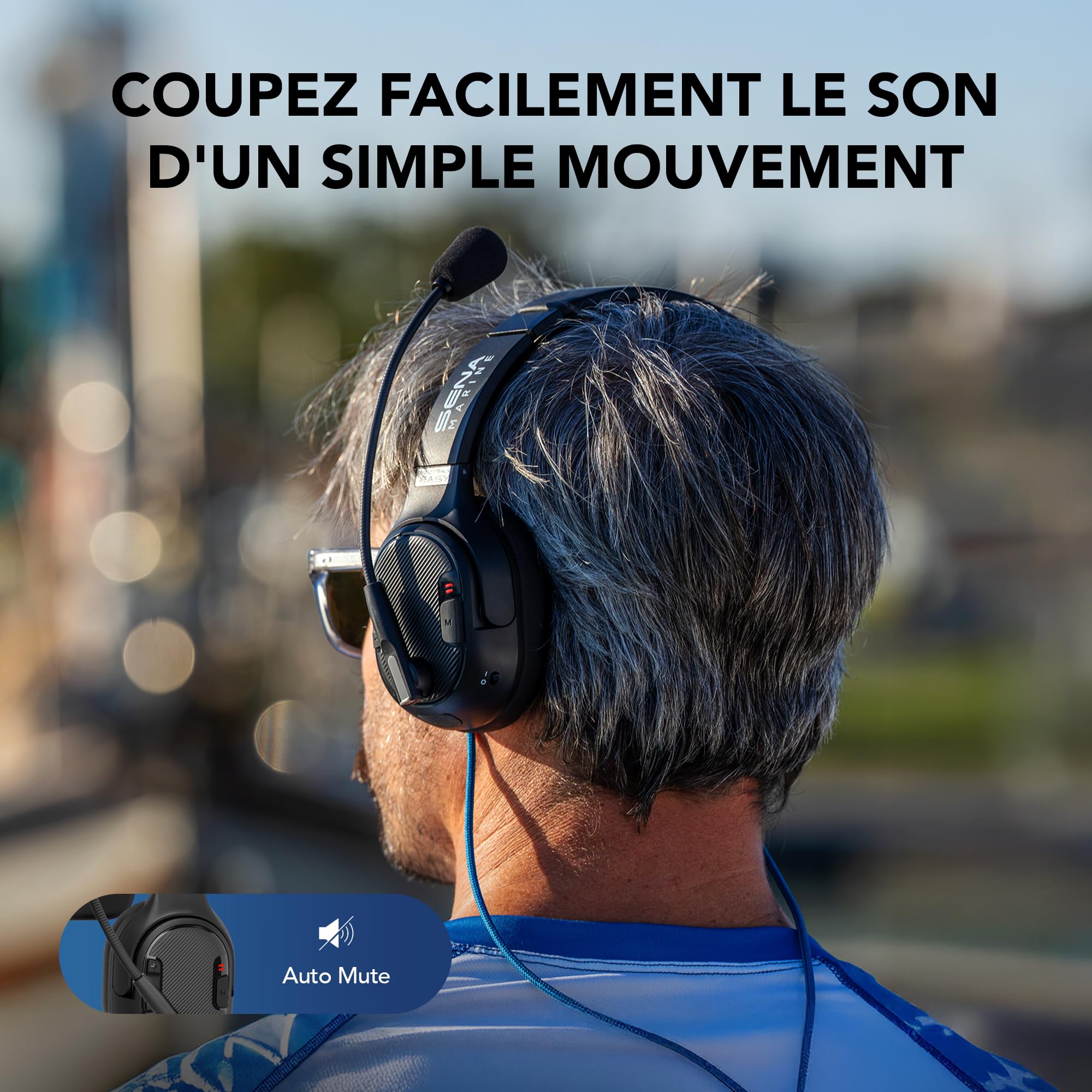 SENA Nautitalk Easy Casque de Communication intercom monaural à Maillage pour Oreille
