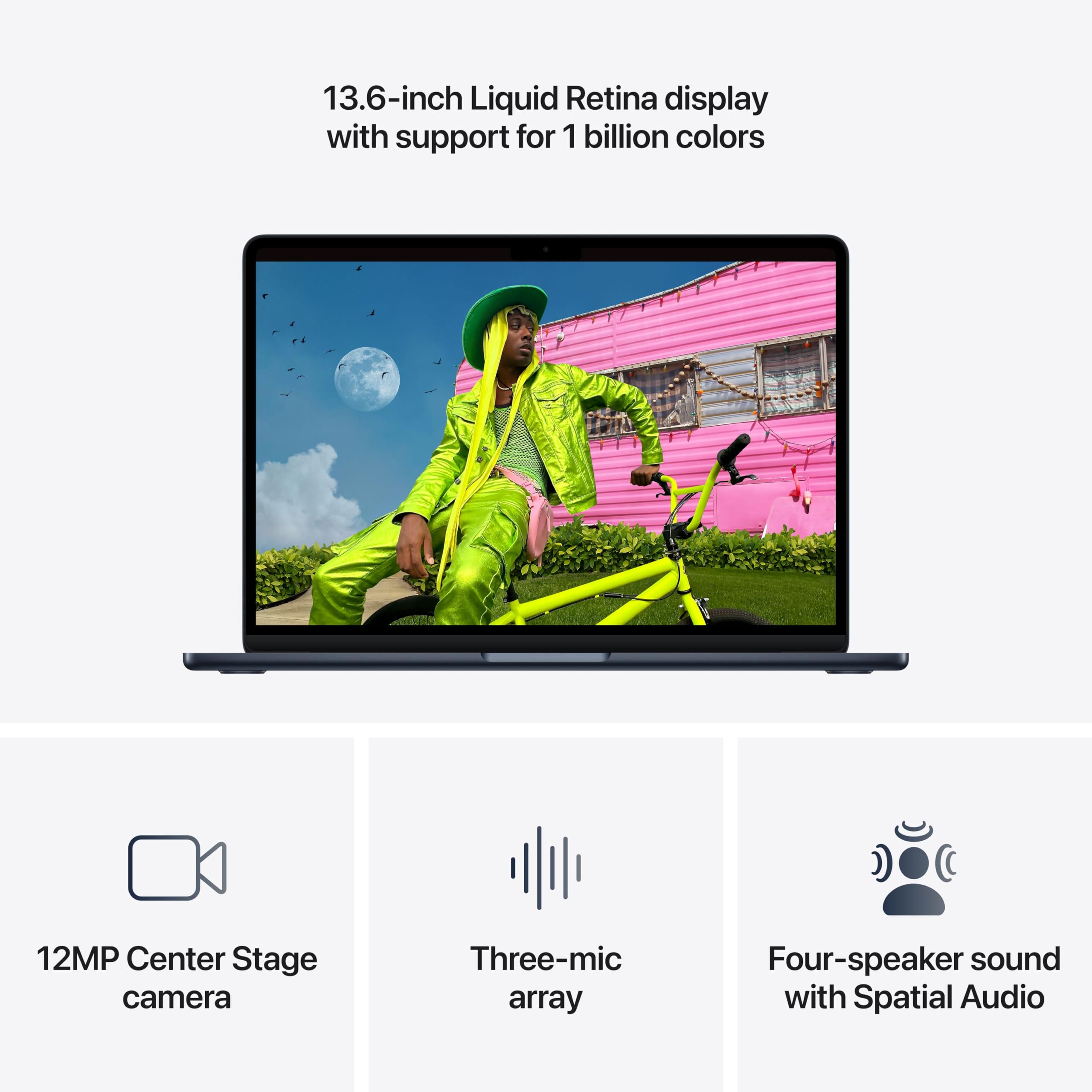 Apple 2026 MacBook Air 13-inch Laptop with M5 chip (10-core CPU and 8-core GPU, 16GB Unified Memory, 512GB SSD Storage) - Midnight - English Keyboard - 4