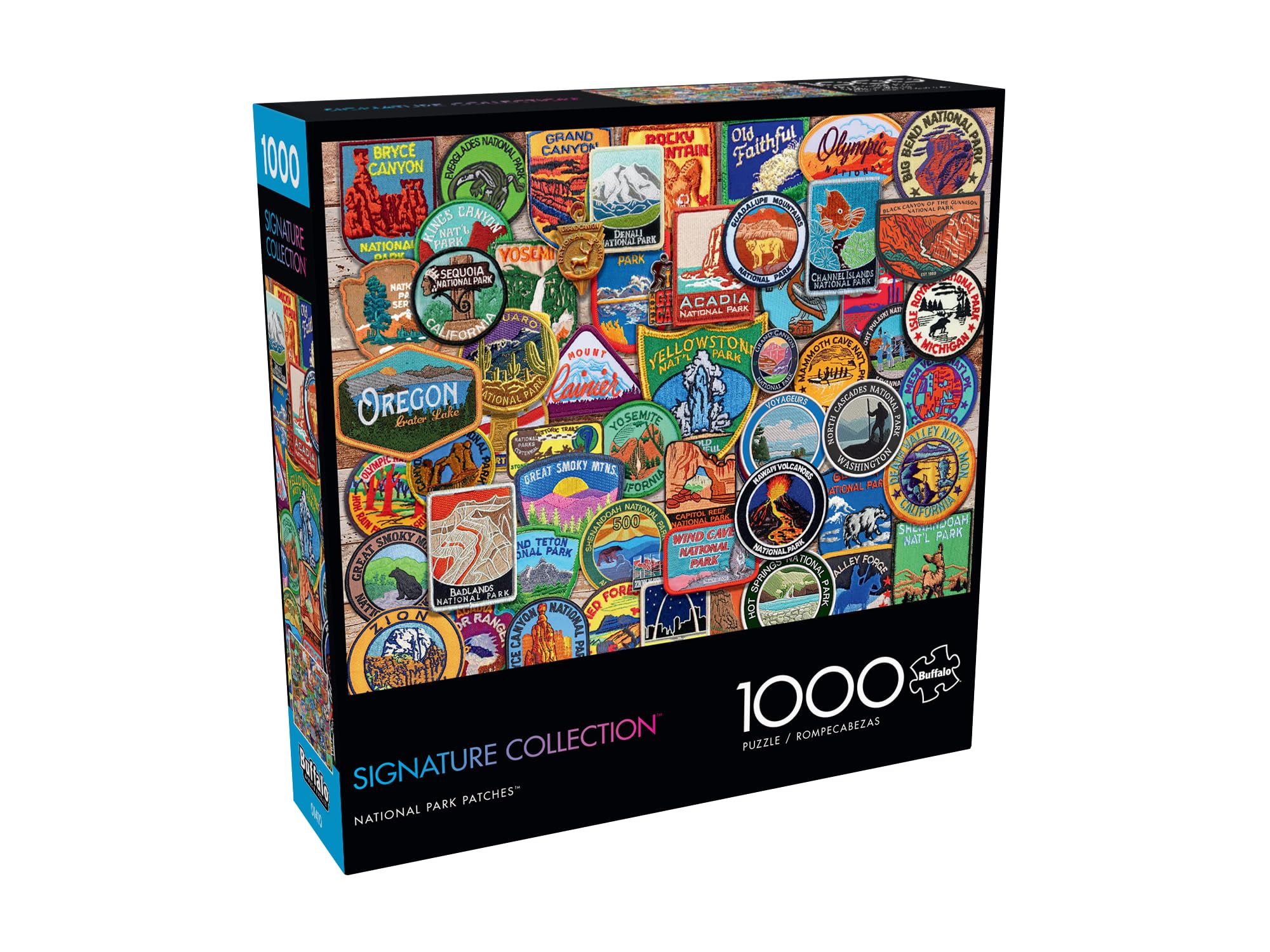 Buffalo Games - National Park Patches - 1000 Piece Jigsaw Puzzle, Blue