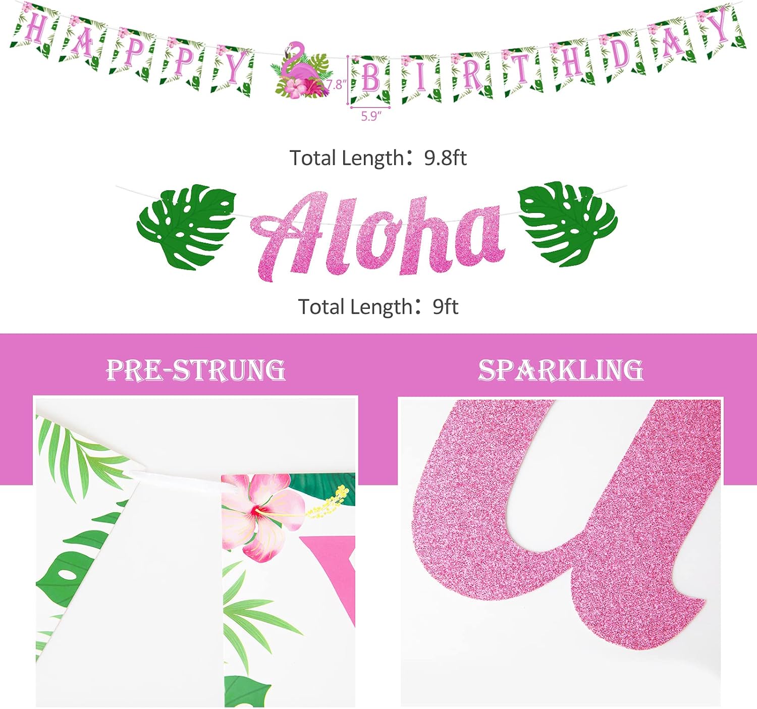 Decorlife 151PCS Flamingo Party Supplies Serves 16, Flamingo Party Decorations for Girls Birthday, Complete Pack Includes Balloons, Luau Plates Set, Aloha Banner, Tablecloth : Toys & Games