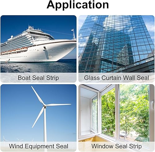 Miniatura 5 de uxcell Tira de sellado de goma de espuma, 0.197 in (1364 pulgadas) de diámetro, 23.0 ft (22.96 pies) de caucho EPDM redondo largo para juntas de