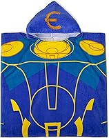 Vista 1 de Jay Franco Marvel Eternals Ikaris Poncho con capucha para baño/piscina/playa, toalla de algodón súper suave y absorbente, mide 28 x 28 pulgadas