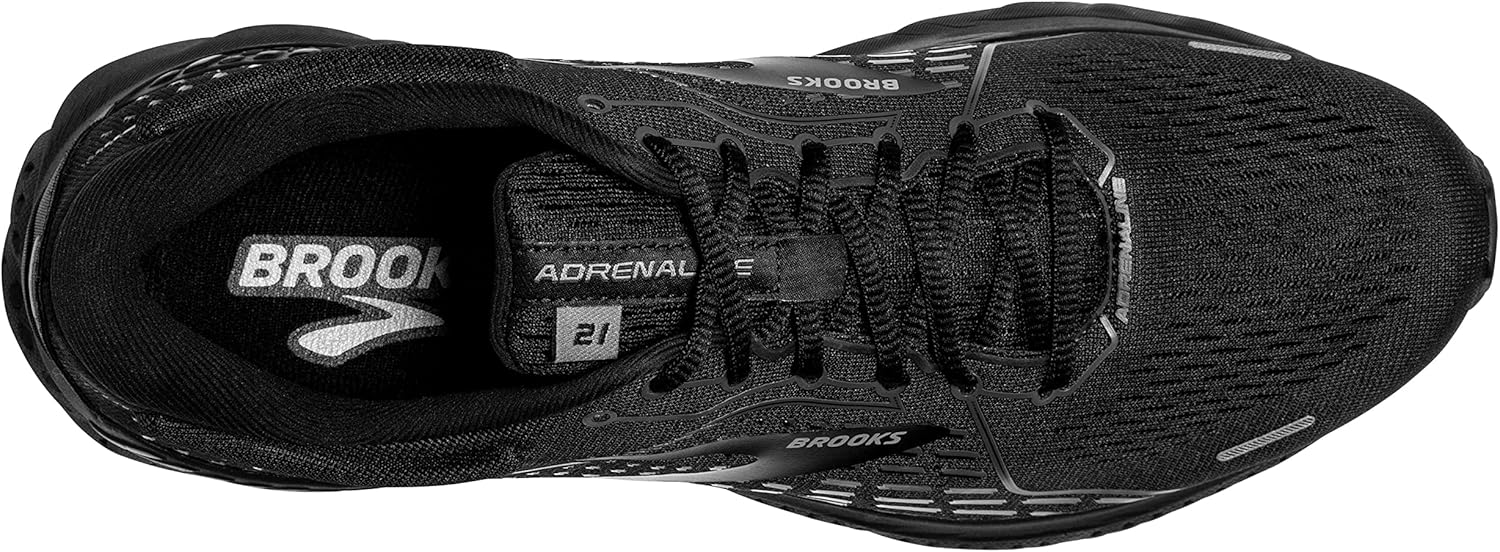 Brooks Men's Adrenaline GTS 21 Running Shoe 8.5 Black/Black/Ebony