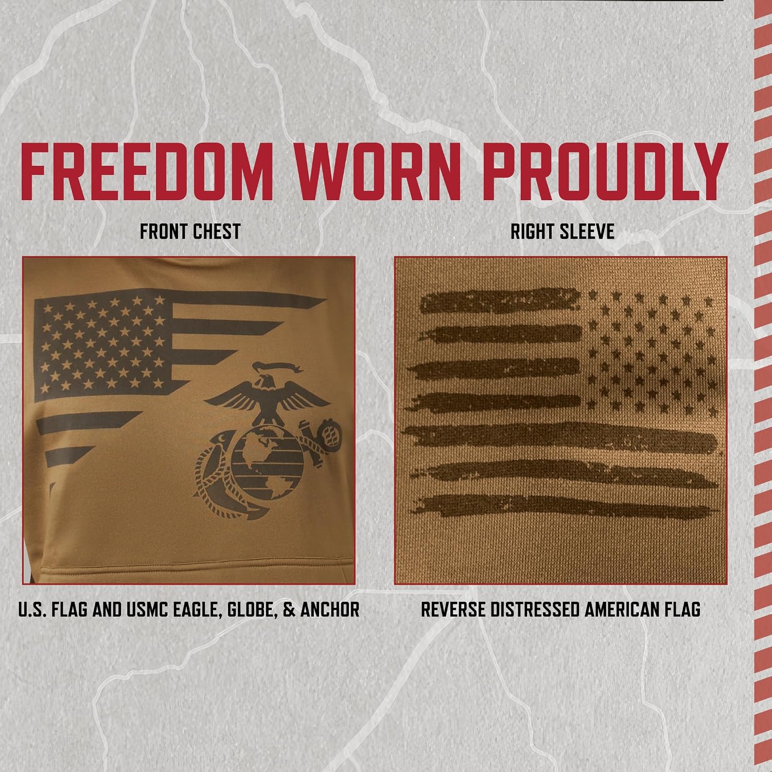 Rothco Conceal-Ops US Flag/USMC Hoodie