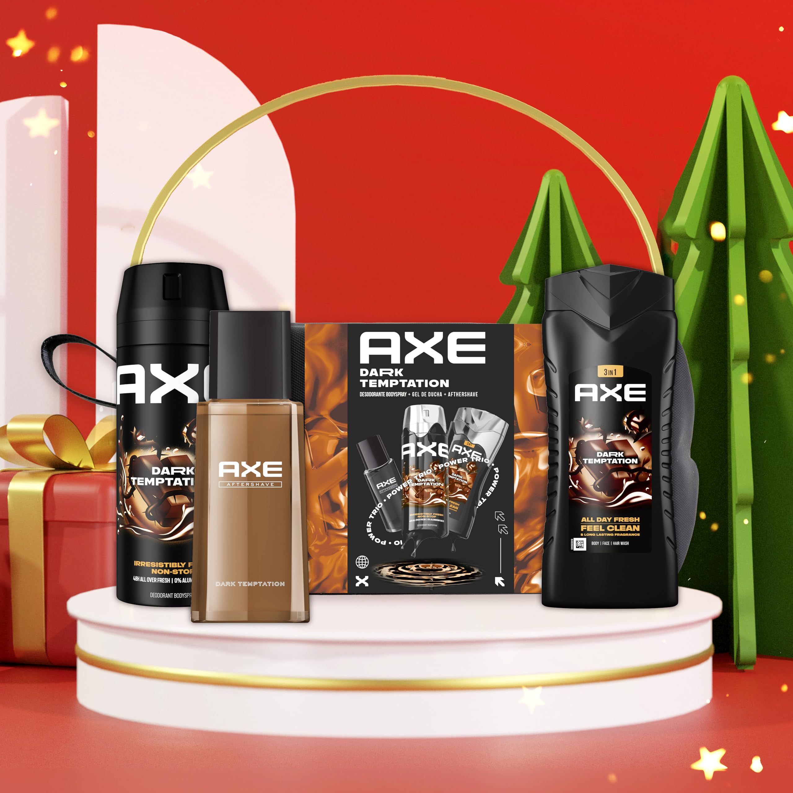 Axe Neceser Trio Dark Temptation higiene y cuidado personal para