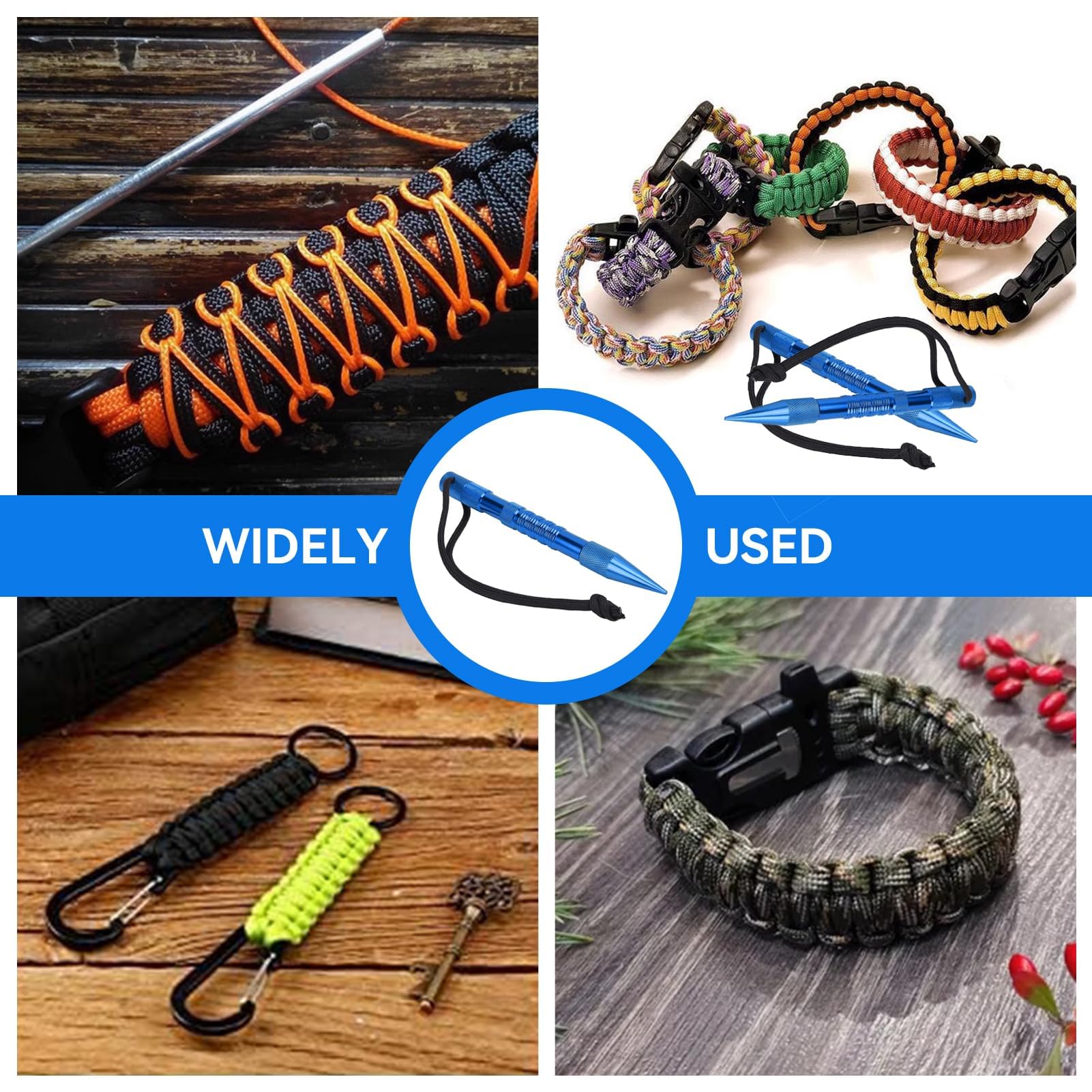 Aiguilles à Paracorde BESPORTBLE - Set D'aiguilles En Acier Pour Tissage, Bracelets Et DIY