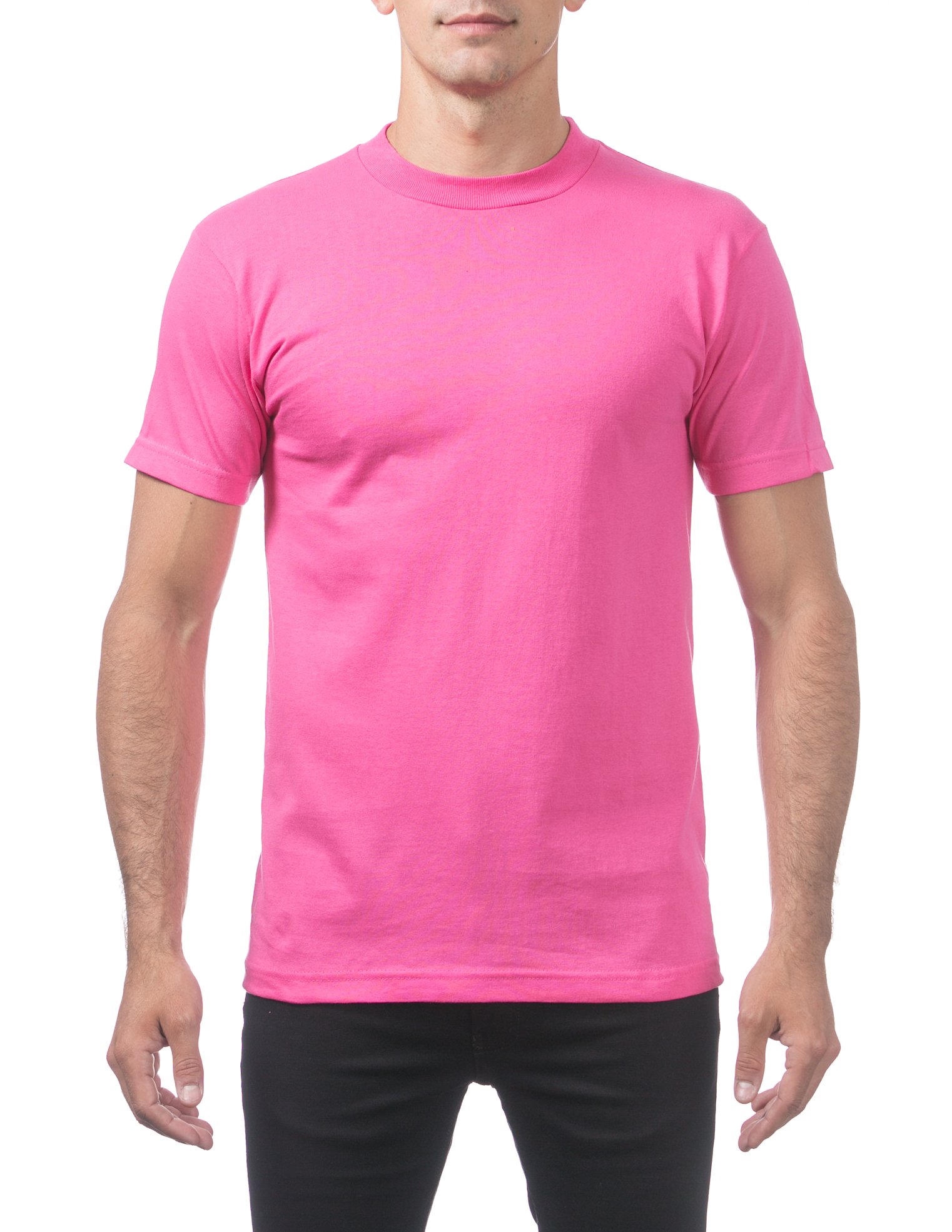 Pro Club Men's Comfort Cotton Short Sleeve T-Shirt - Pink - XL