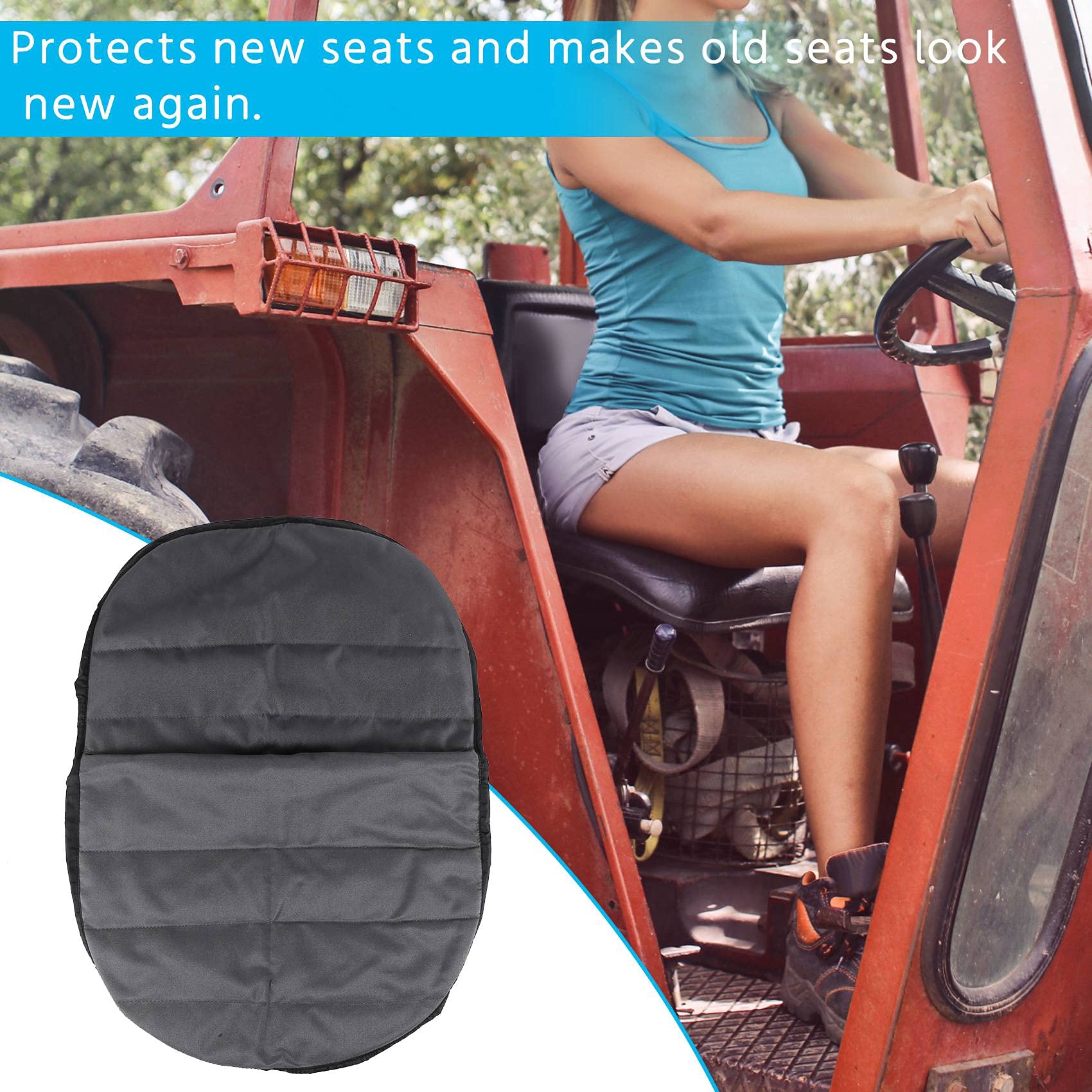 Siège de tracteur universel à monter Coussin de confort rembourré Sac de rangement moyen