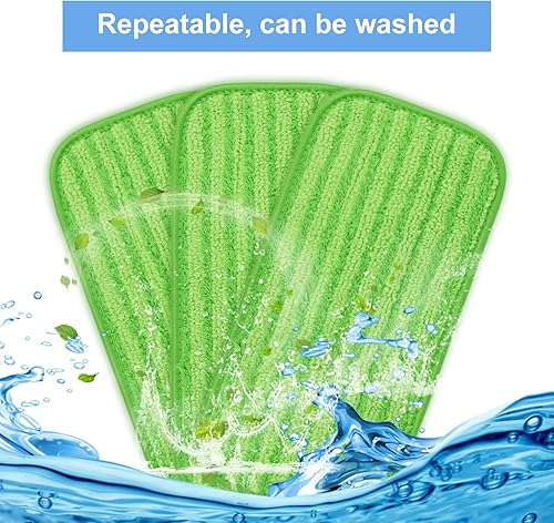 Miniatura 5 de SaferCCTV Almohadilla de microfibra reutilizable para fregona, almohadilla de fibra de repuesto para trapeador húmedo y seco, compatible con Swiffer