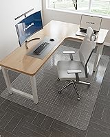 Vista 12 de Tapete grande para silla de oficina para alfombra, 36" x 48" antideslizante impermeable para silla de escritorio para sillas con ruedas, protector