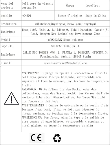 Miniatura 9 de Hervidor de viaje, 13.5 fl oz, pequeño portátil, mini hervidor eléctrico 3 en 1, acero inoxidable 304, grado alimenticio, hervido rápido y apagado
