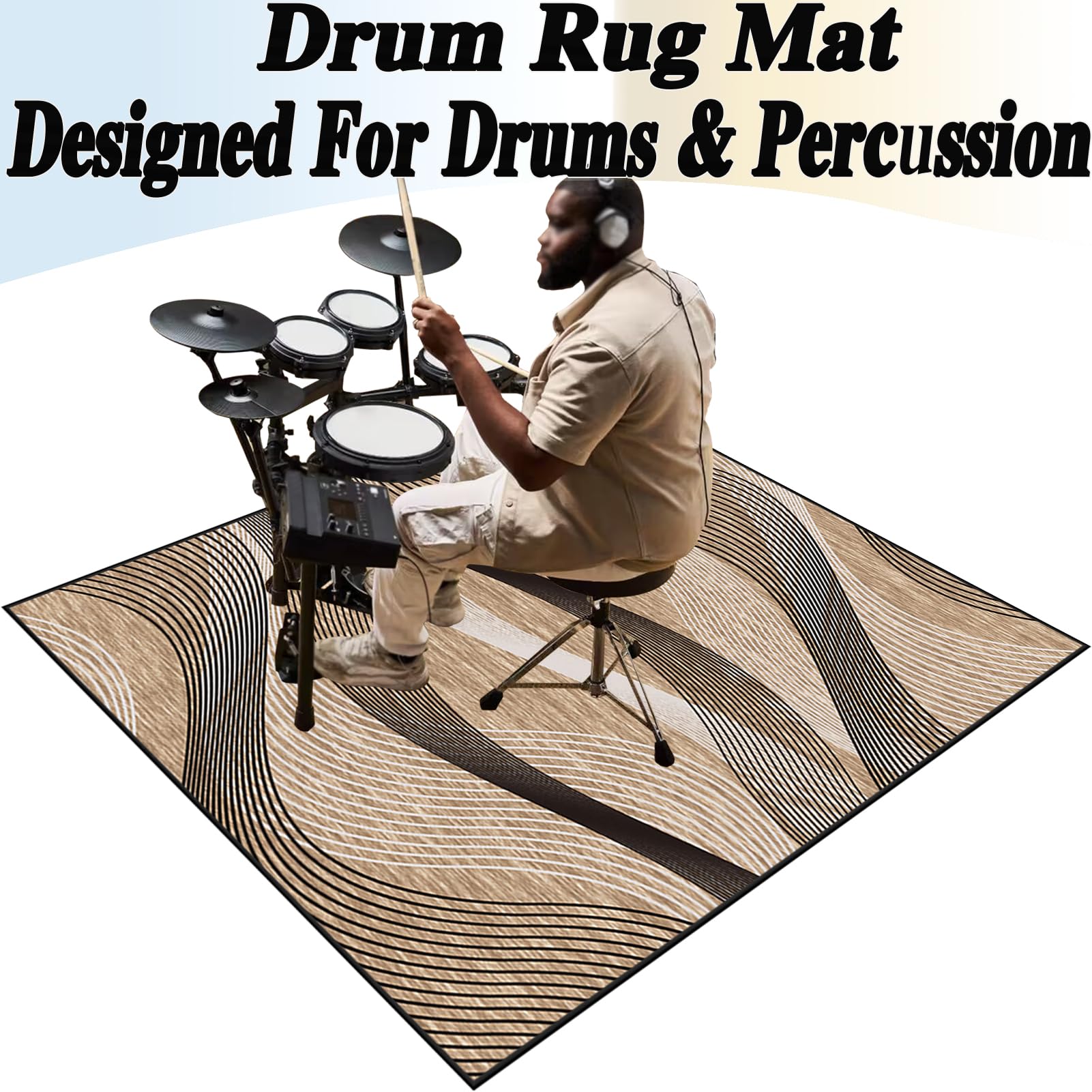 180 x 140 cm Mata akustyczna do perkusji - Mata perkusyjna i perkusyjna - dźwiękoszczelna mata bębnowa - bęben Jazz Elektroniczna mata perkusyjna do Kasjer i innych instrumentów