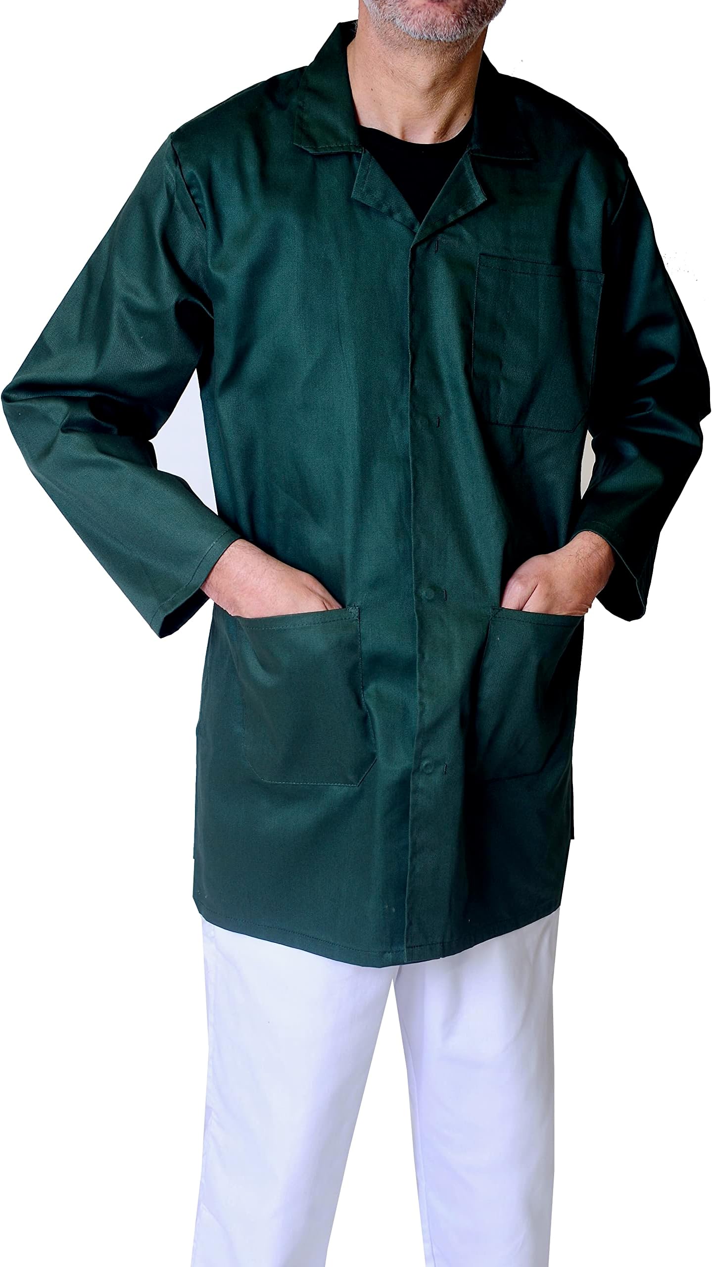 IBEX Unisex-Adult Poly Cotton Lab Coat for Technician Food Laboratory Warehouse Workwear Doctors Students Lab Work (Sizes Range XXS - 5XL)