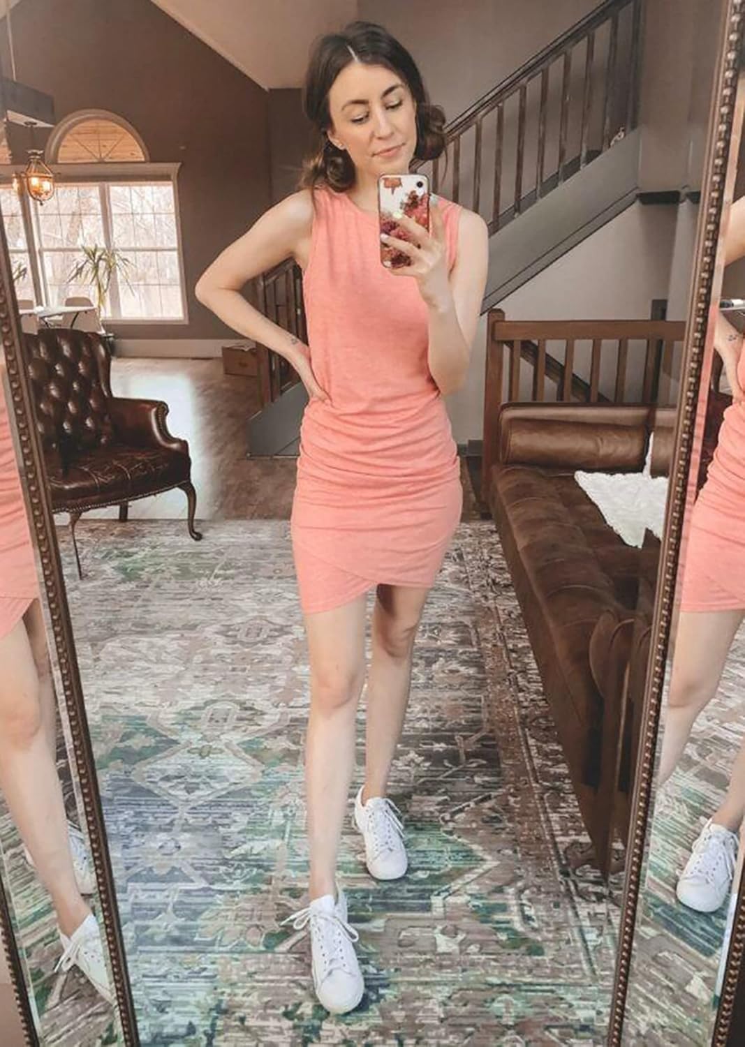 BTFBM Women Summer Dresses 2026 Sleeveless Tank Ruched Bodycon Sundresses for Women Party Beach Mini Casual Spring Dress - Image 3