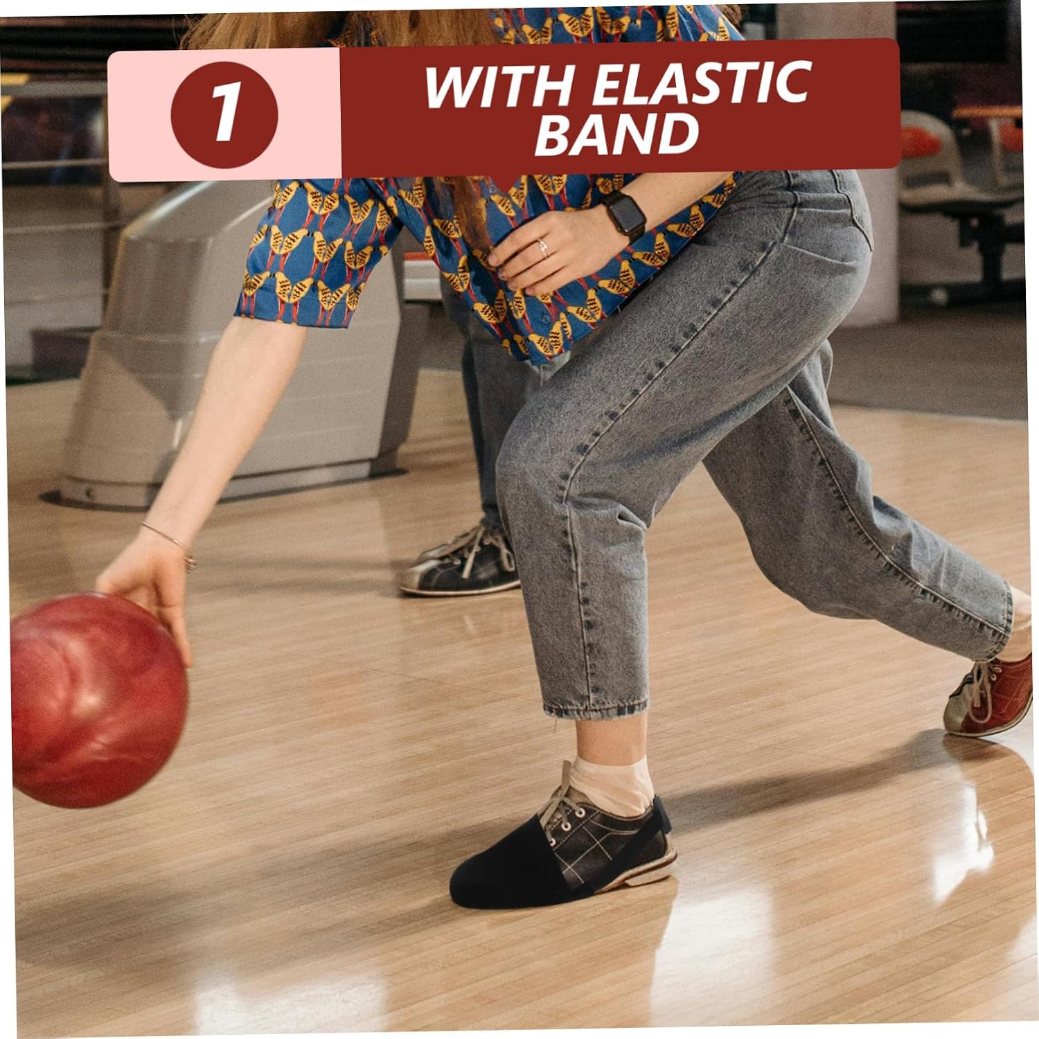 Bowling Shoe Covers with Elastic Band for Men Women Lightweight Slider Shoe Covers Flannelette Sole Reduce Friction for Smooth Sliding and Easy to Wear Black
