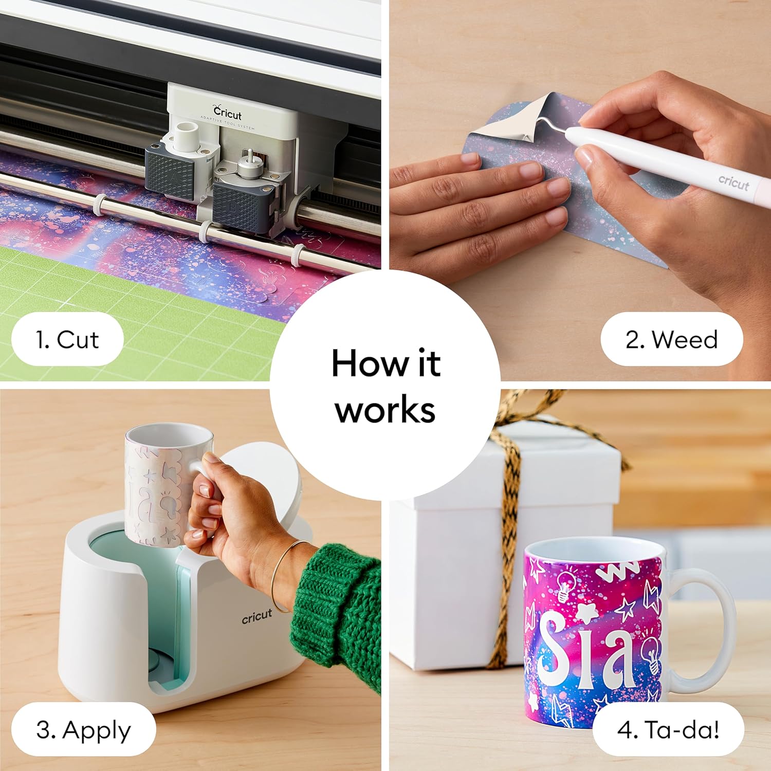 Cricut® Stackable Ceramic Mug Blank - 10 oz/300 ml (6 ct) - DIY Custom Mug - Works with Infusible Ink® Transfer Sheets, Pens, Markers & Sublimation - Image 6