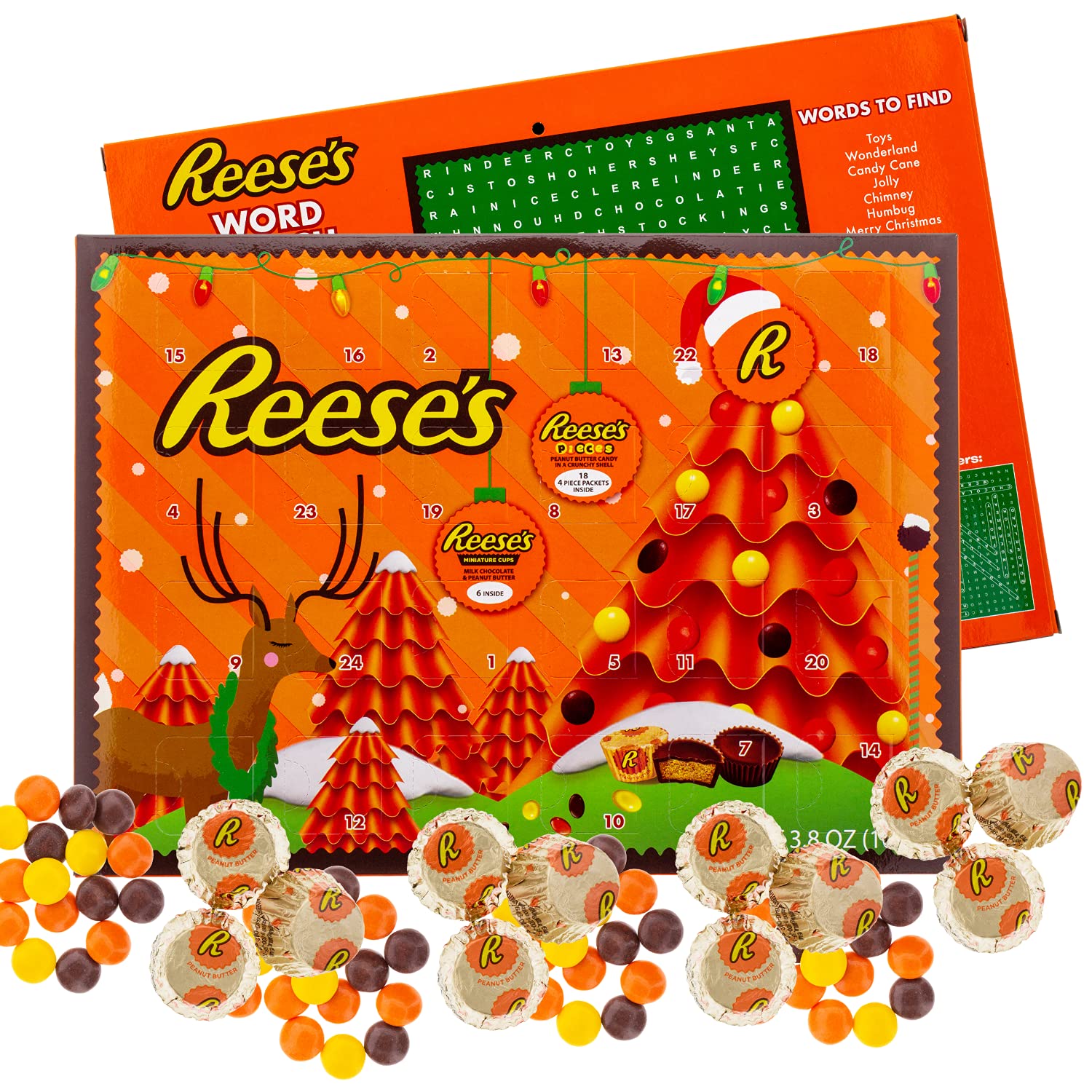 Amazon.com: Reese's Holiday Hershey's down to Christmas Advent Calendar,  Chocolate, 1 Count : Grocery & Gourmet Food