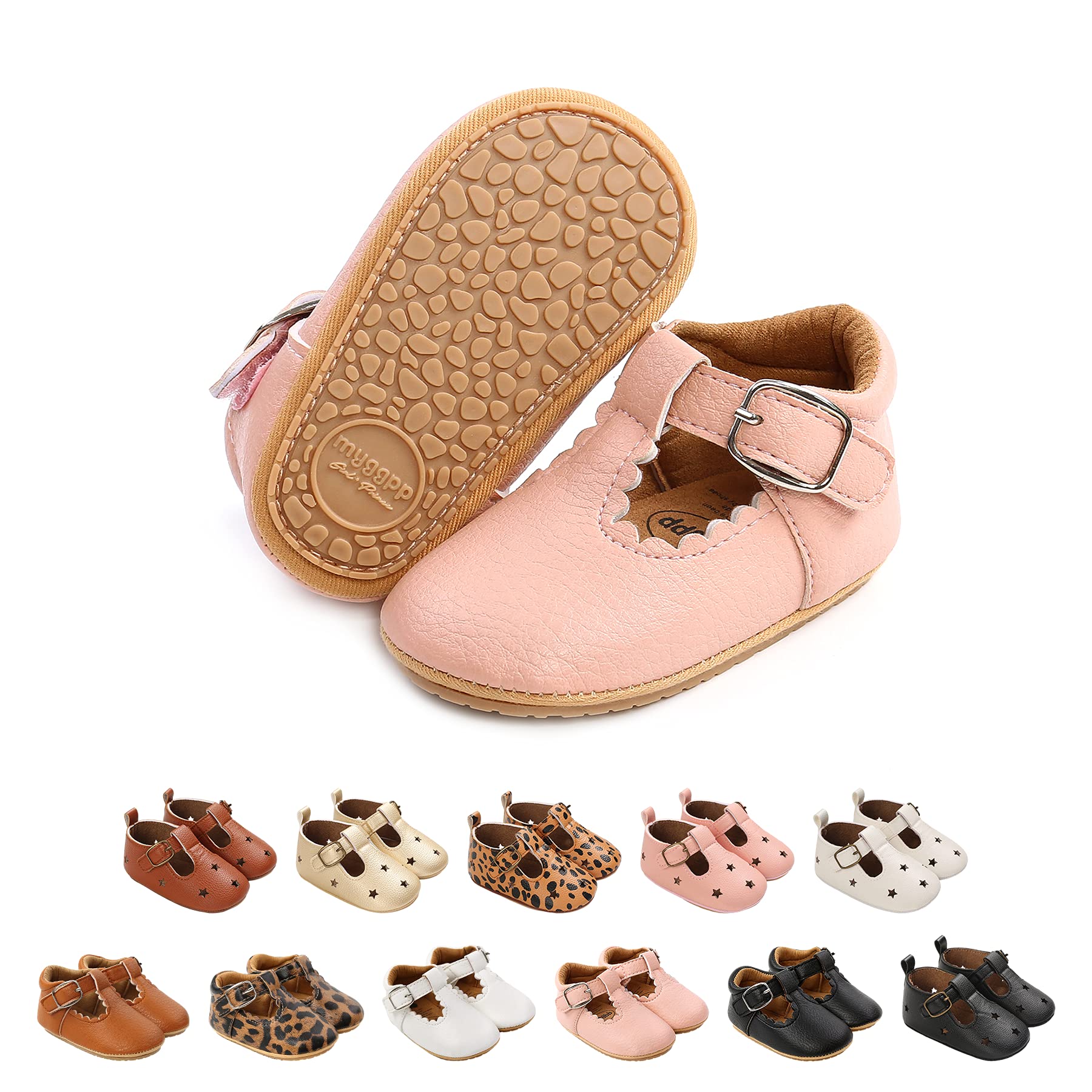 Baby Girls First Walking Shoes Mary Jane PU Leather Anti-Slip Princess Shoes Infant Baby Shoes — view 10