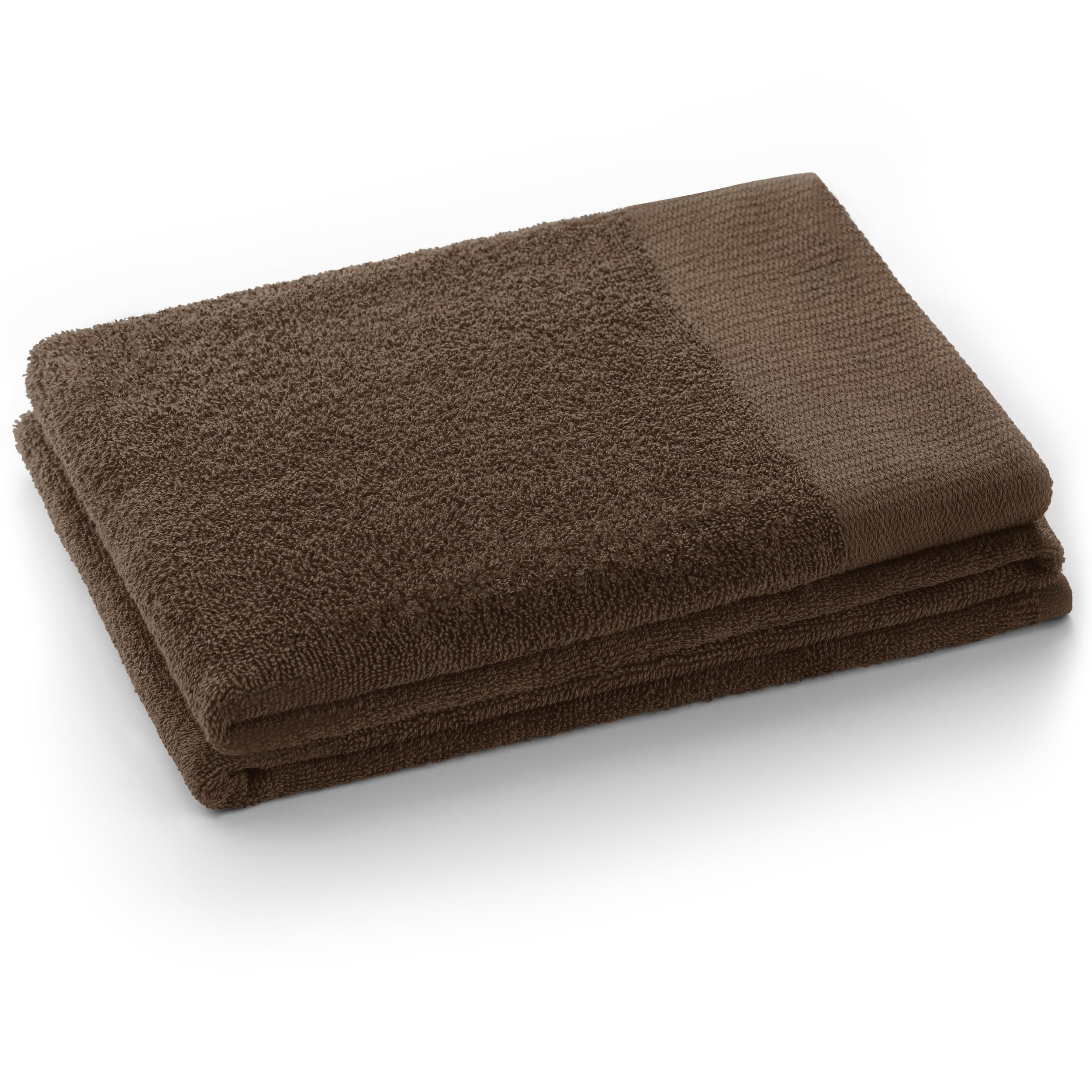 Drift badhanddoeken 100x150 cm 2-pack - Bruin-wit Drift badhanddoeken 100x150 cm 2-pack - Bruin-wit