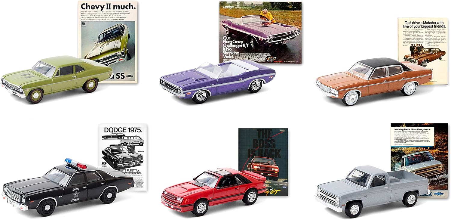 Buy Vintage Ad Cars Set Of 6 Pieces Series 3 1 64 Diecast Model Cars By Greenlight 39050 Online In Turkey B08mfvbvpj